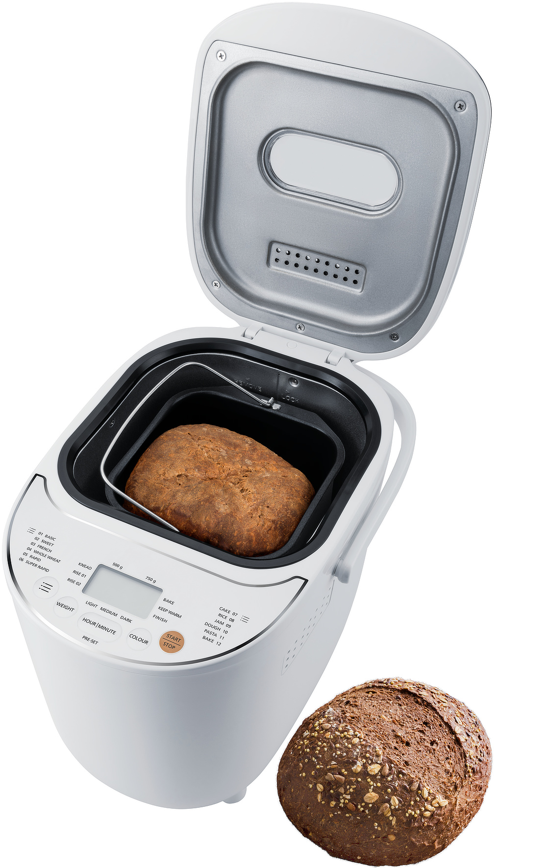 Steba Bagemaskine, 12 programmer, 500 / 750 g brød